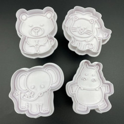 Bear, Elephant, Hippo, Lion Plunger Cutter