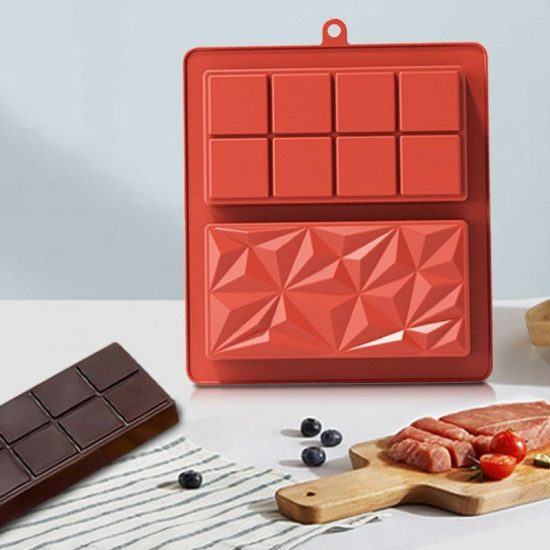 2 in 1 Kunafa Chocolate Bar Deep Silicone Mould