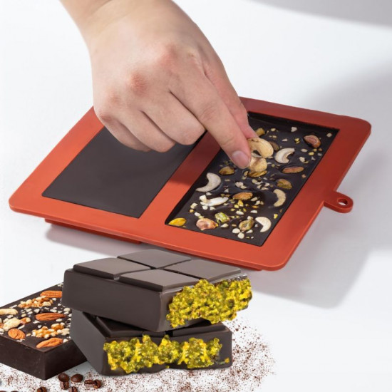 2 in 1 Kunafa Chocolate Bar Deep Silicone Mould