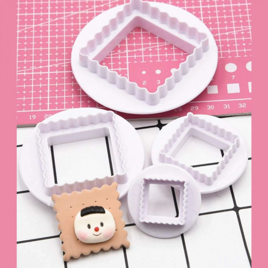 2 Sided Square Fondant Cookie Cutter