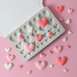 25 Cavity Heart Shape Silicone Mould
