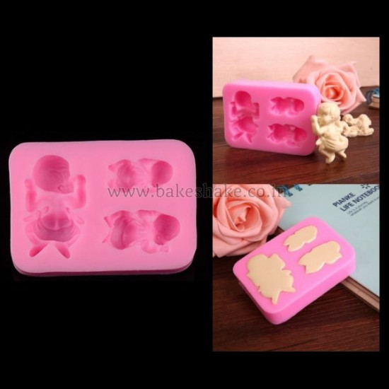 3 Sleeping Babies / Baby Shape 3 Cavity Fondant Silicone Mould