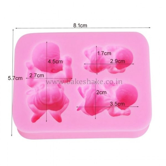 3 Sleeping Babies / Baby Shape 3 Cavity Fondant Silicone Mould