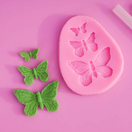 3 Cavity Butterfly Fondant Mould