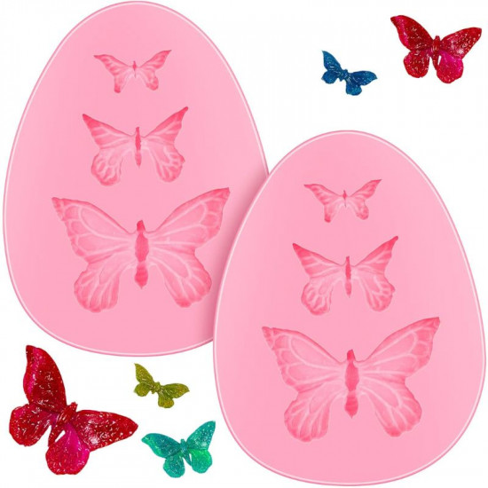 3 Cavity Butterfly Fondant Mould