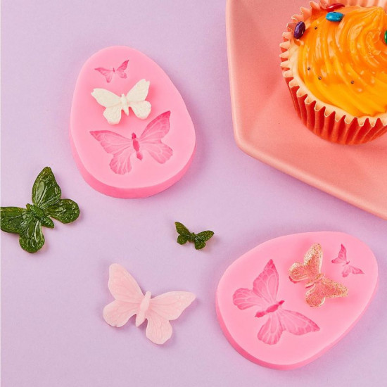 3 Cavity Butterfly Fondant Mould