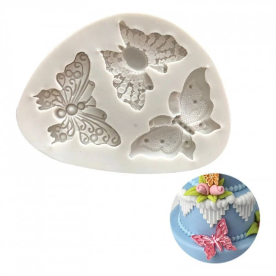 3 Cavity Designer Butterfly Fondant Mould
