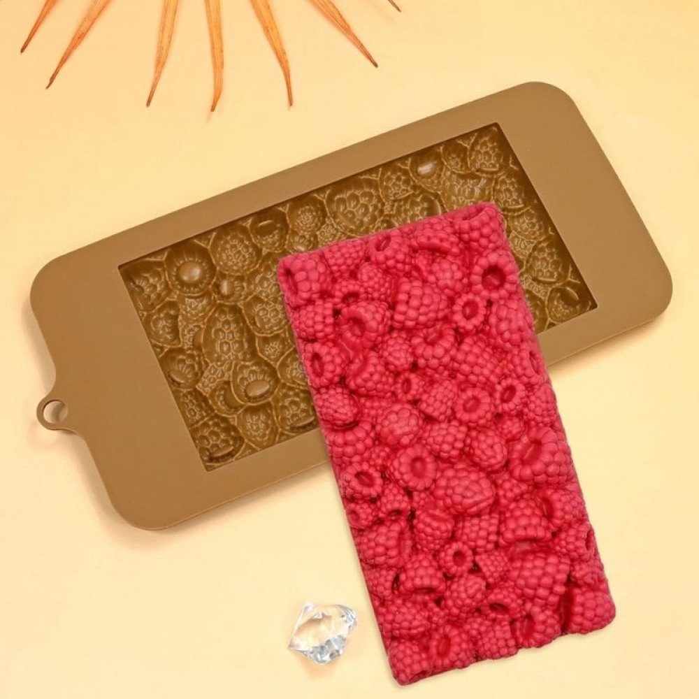 Chocolate Bar Silicone Mould - 3D Raspberry