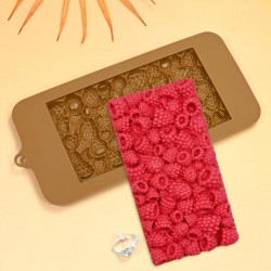 Chocolate Bar Silicone Mould - 3D Raspberry