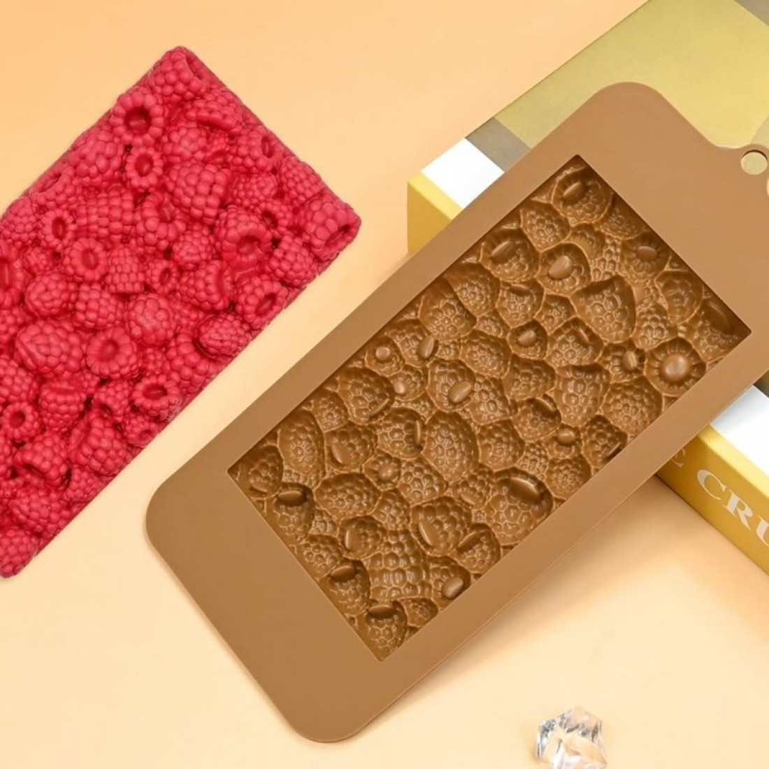 Chocolate Bar Silicone Mould - 3D Raspberry