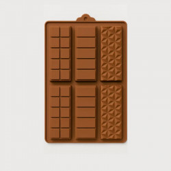 3 Designs in 1 Chocolate Bar 6 Cavity Mould