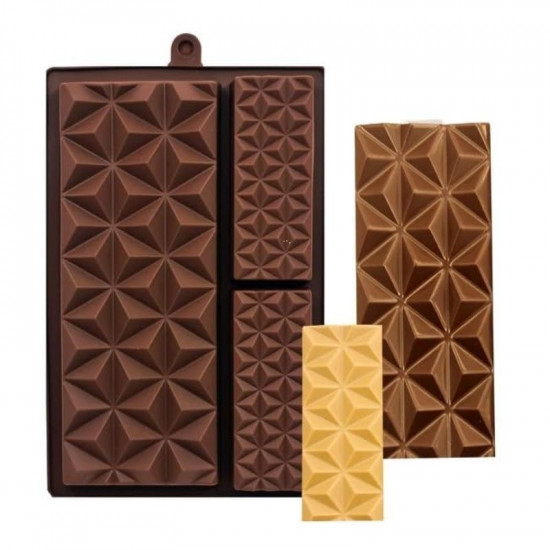3 in 1 Diamond Shape Chocolate Bar Mould