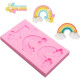 3 in 1 Rainbow Silicone Fondant Mould