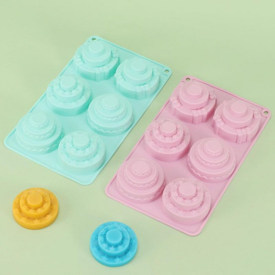 3 Tier Cake Design Silicone Mould