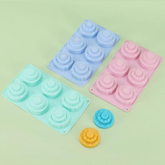 3 Tier Cake Design Silicone Mould