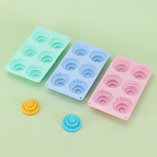 3 Tier Cake Design Silicone Mould