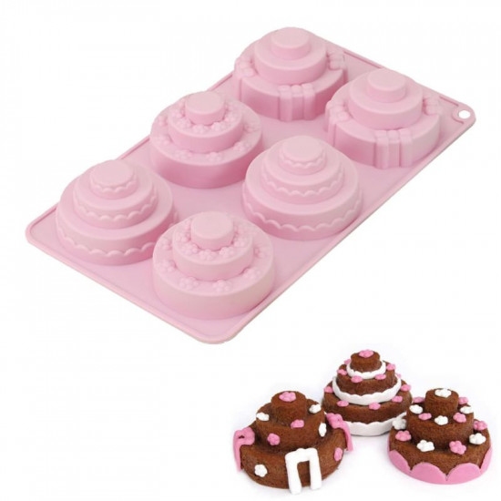 3 Tier Cake Design Silicone Mould