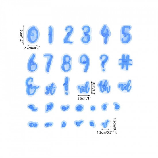 31 Pieces Numbers and Symbols Stamp Set