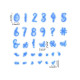 31 Pieces Numbers and Symbols Stamp Set