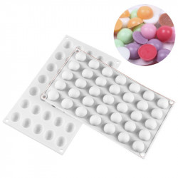 35-Cavity Half Sphere Silicone Mould for Chocolate Gummy Jelly Caramel Toffee Ganache Praline Ice Cubes
