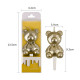3D Teddy Bear Shape Cake Candle - Golden 3D Teddy Bear Shape Cake Candle - Golden