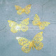 3D Gold Hollow Butterfly Cake Topper (12 Pieces)