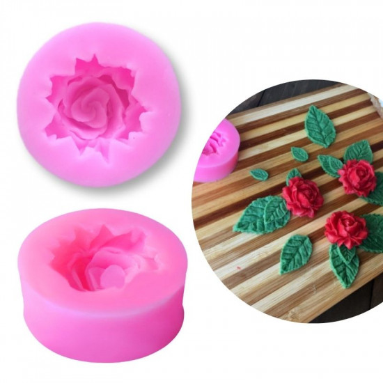 3D Rose Flower Fondant Mould