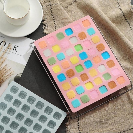 48 Grid Alphabets Numbers Silicone Chocolate Mould