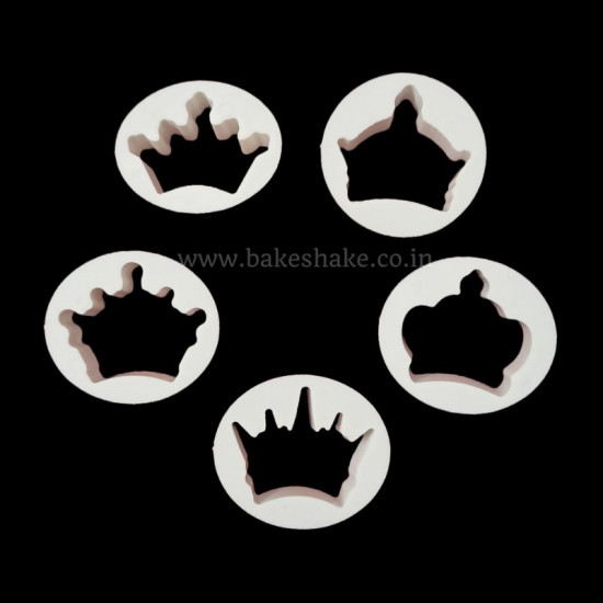 Crown Shape Fondant Cookie Cutter (Set of 5)