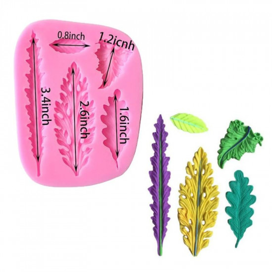 5-in-1 Leaves Fondant Mould