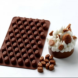 Mini Coffee Beans Silicone Chocolate Mould 55 Cavity