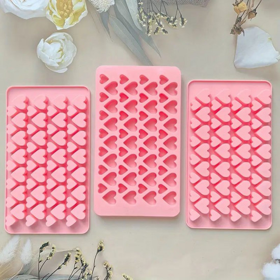 Mini Hearts 2 Sizes 56 Cavity Silicone Chocolate Mould Mini Hearts 2 Sizes 56 Cavity Silicone Chocolate Mould