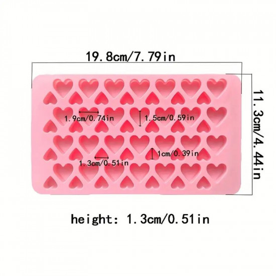 Mini Hearts 2 Sizes 56 Cavity Silicone Chocolate Mould Mini Hearts 2 Sizes 56 Cavity Silicone Chocolate Mould