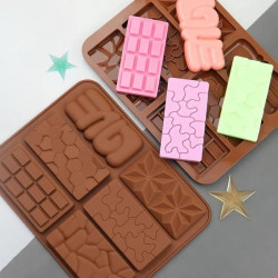 6 in 1 Chocolate Bar Silicone Mould