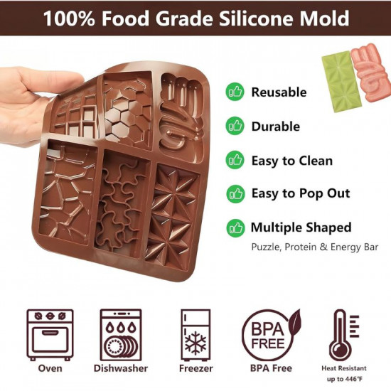 6 in 1 Chocolate Bar Silicone Mould
