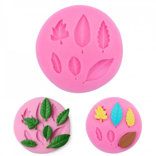 Assorted Leaves 6-in-1 Fondant Mould