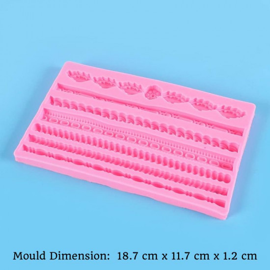 7 in 1 Border Silicone Mould