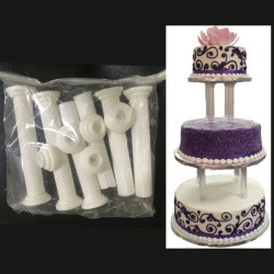 Cake Pillars 6 Inches (Pack of 6)