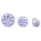 8 Petal Dotted Flower Plunger Cutter Set of 3