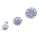 8 Petal Dotted Flower Plunger Cutter Set of 3