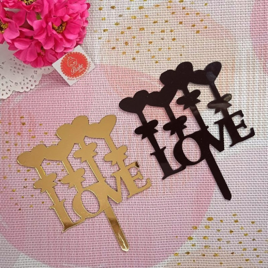 Love Acrylic Cake Toppers (Set of 3)