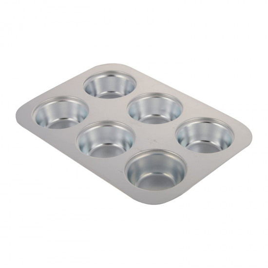 Aluminium Muffin Mould - 6 Cavity