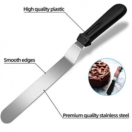 Stainless Steel Angular Palette Knife / Icing Spatula - 8 Inches