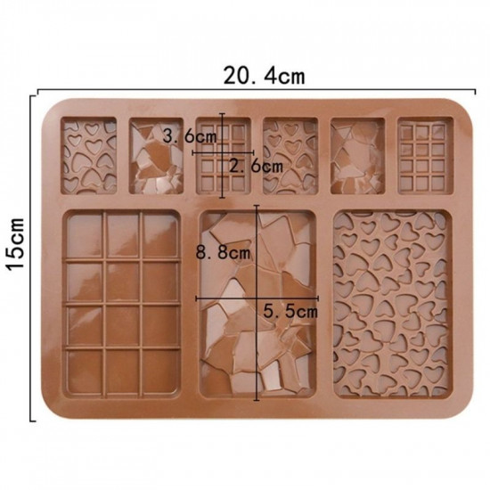 Assorted Bar 9 Cavity Silicone Chocolate Mould