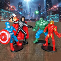 Avenger Superhero Toy Set for Cake Decoration 4 Pcs Set