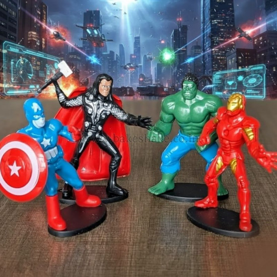 Avenger Superhero Toy Set for Cake Decoration 4 Pcs Set