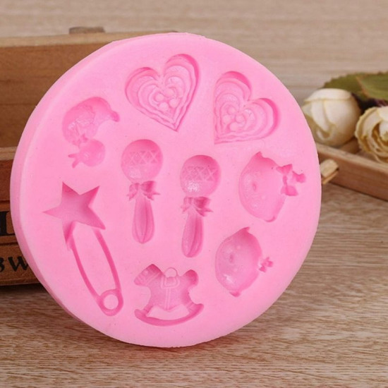 Baby Shower Fondant Mould (Style C)