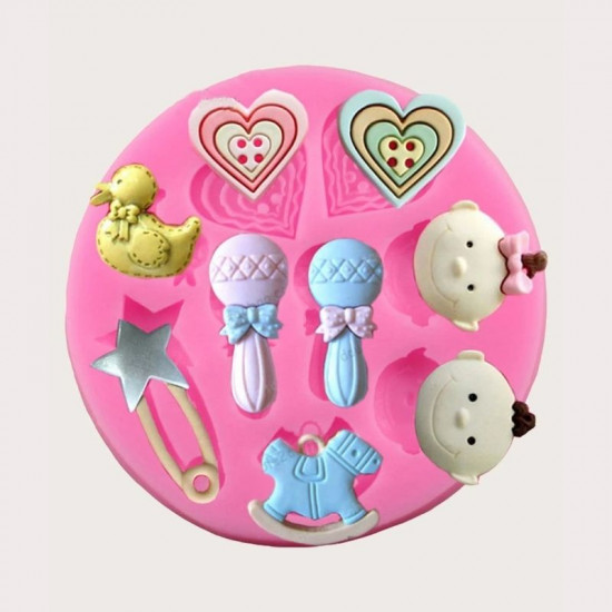 Baby Shower Fondant Mould (Style C)