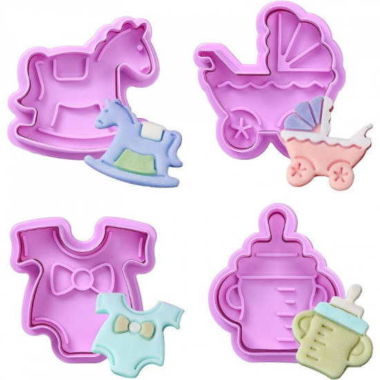 Baby Shower Plunger Cutter Set of 4 Pieces