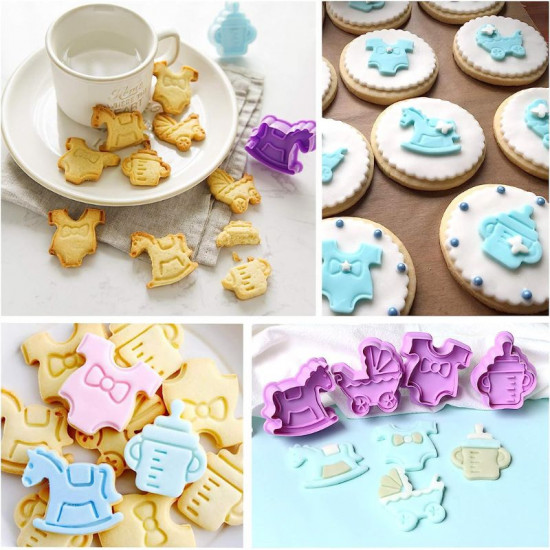 Baby Shower Plunger Cutter Set of 4 Pieces